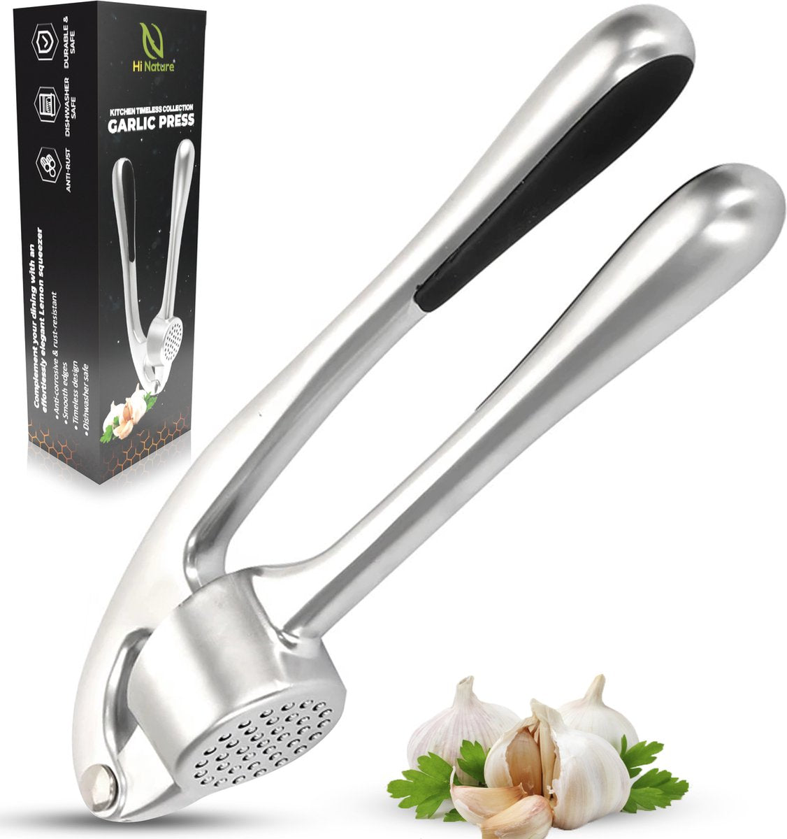 Knoflookpers RVS 15 CM