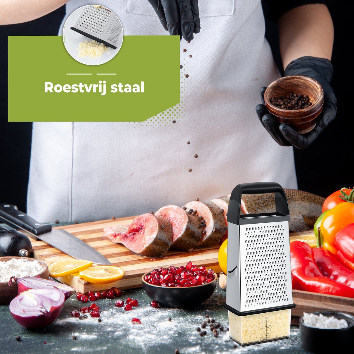 Raspen - Multifunctionele Torenrasp met Bakje