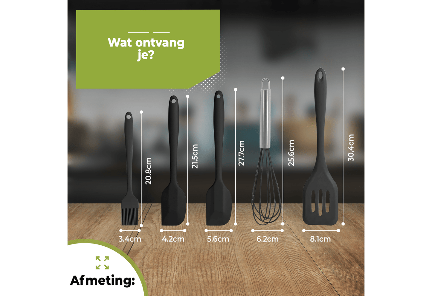 Spatel -Set von 5 Teilen