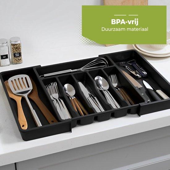 Uitschuifbaar Bestekbak met 8 Vakken