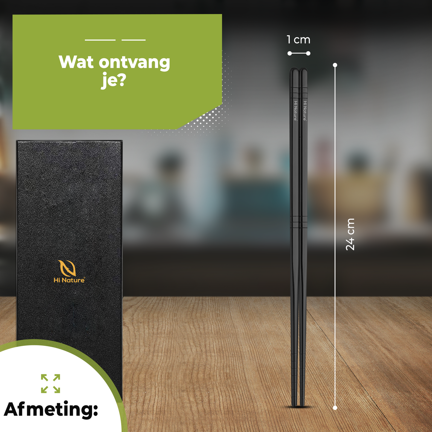 Luxe Chopsticks Set (Zwart)
