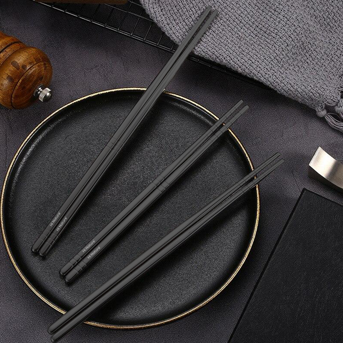 Luxe Chopsticks Set (Zwart)