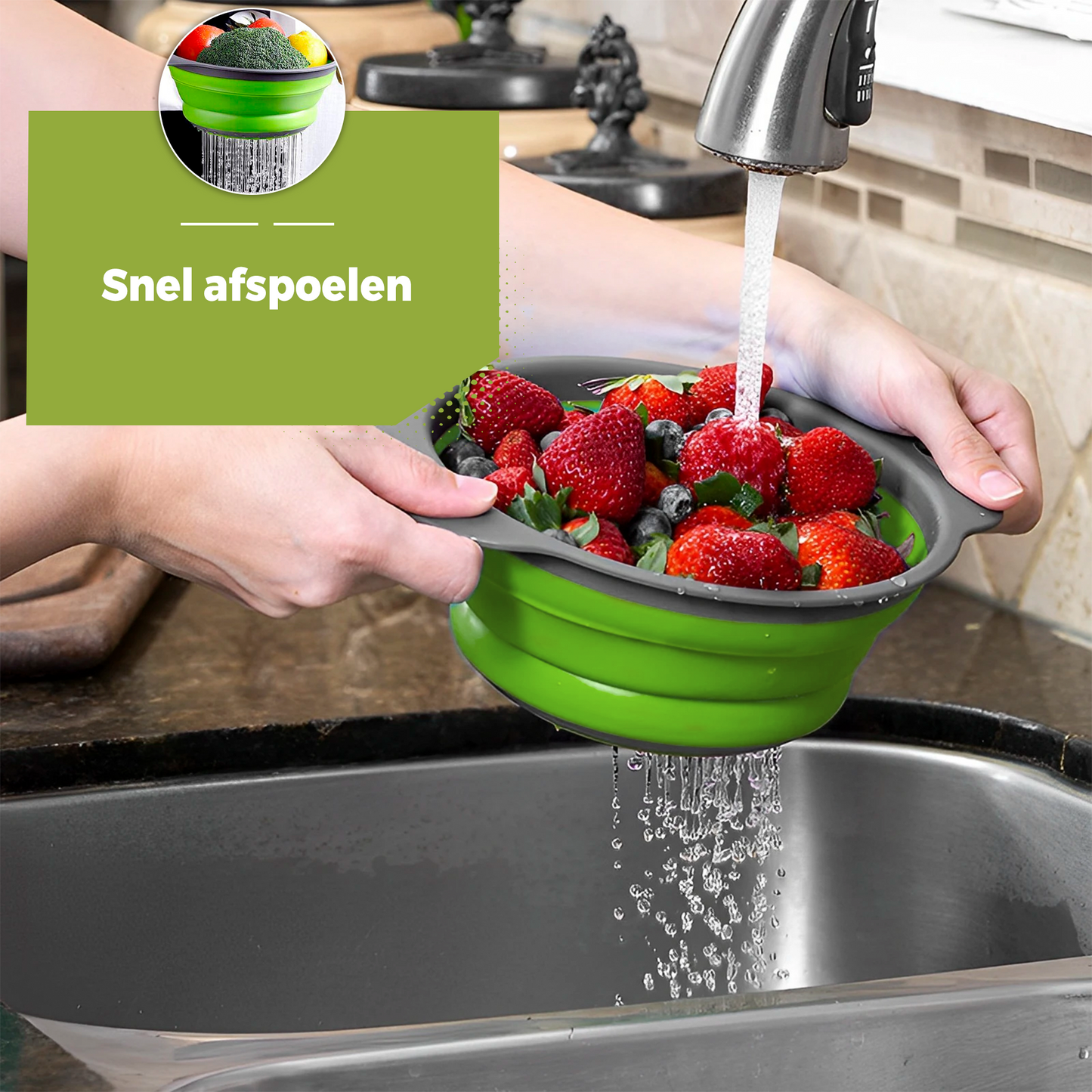 Colander Set 2 grün