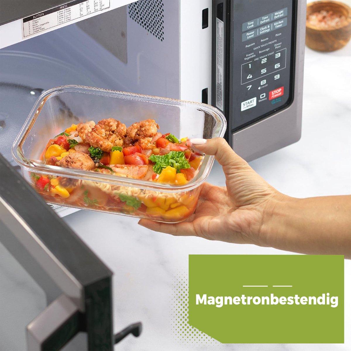 Vershoudbakjes set Glas - Meal Prep Bakjes