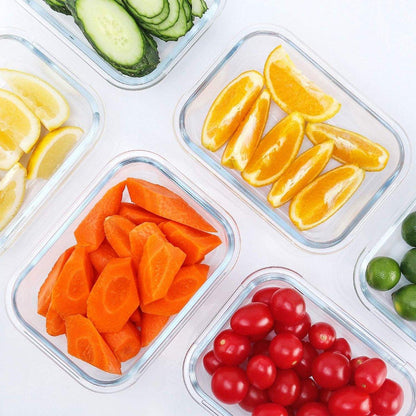 Vershoudbakjes set Glas - Meal Prep Bakjes