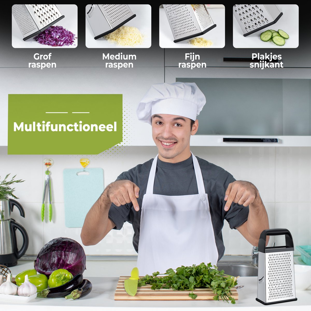 Raspen - Multifunctionele Torenrasp met Bakje