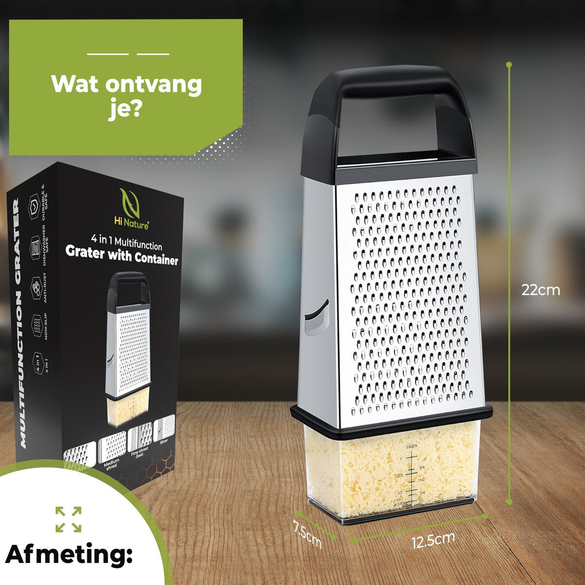 Raspen - Multifunctionele Torenrasp met Bakje