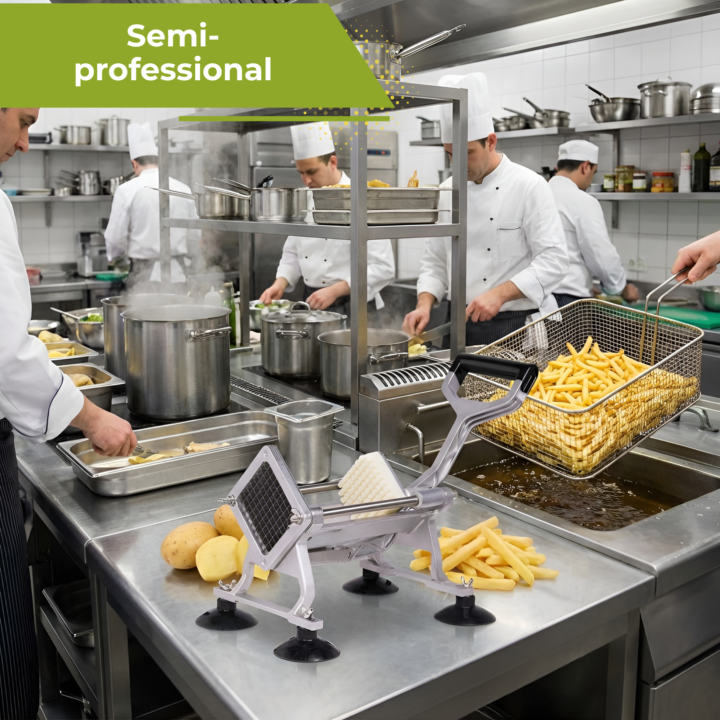 Frietsnijders - Patatsnijder -  inclusief 4 roestvrijstalen messen