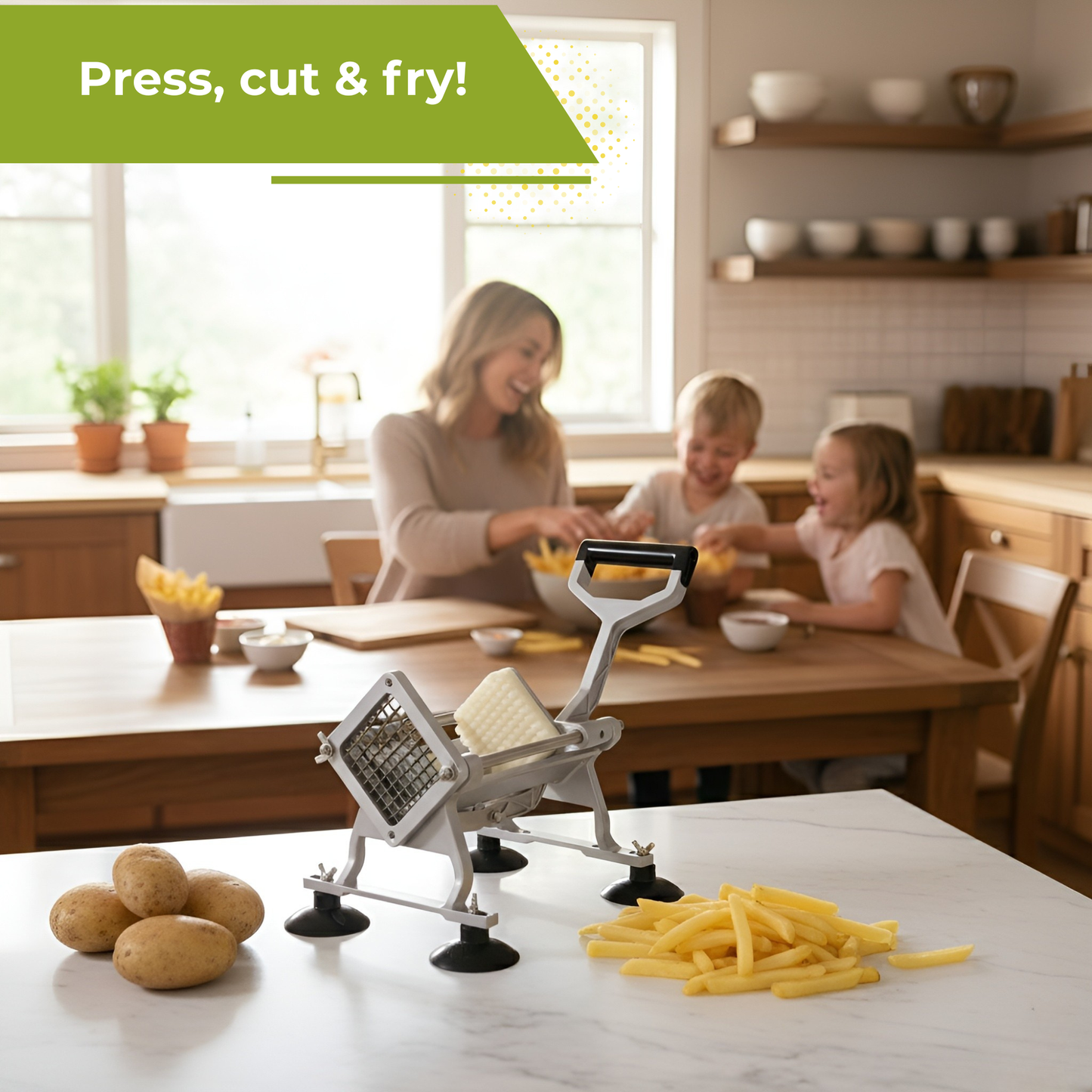 Frietsnijders - Patatsnijder -  inclusief 4 roestvrijstalen messen