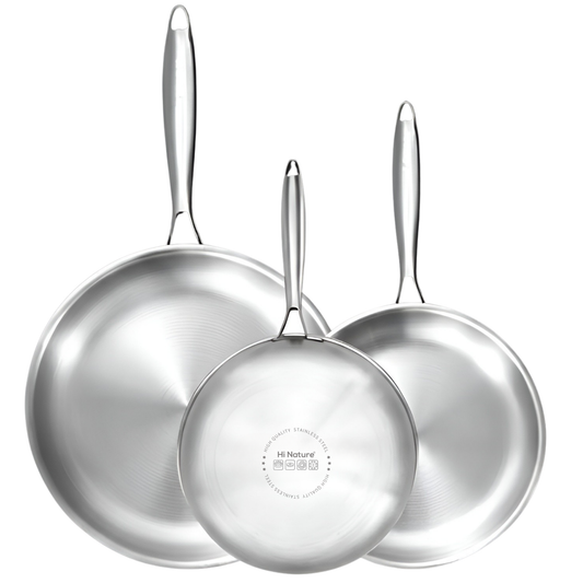 Koekenpan 3-Delig - RVS - Ø 20/24/28 cm