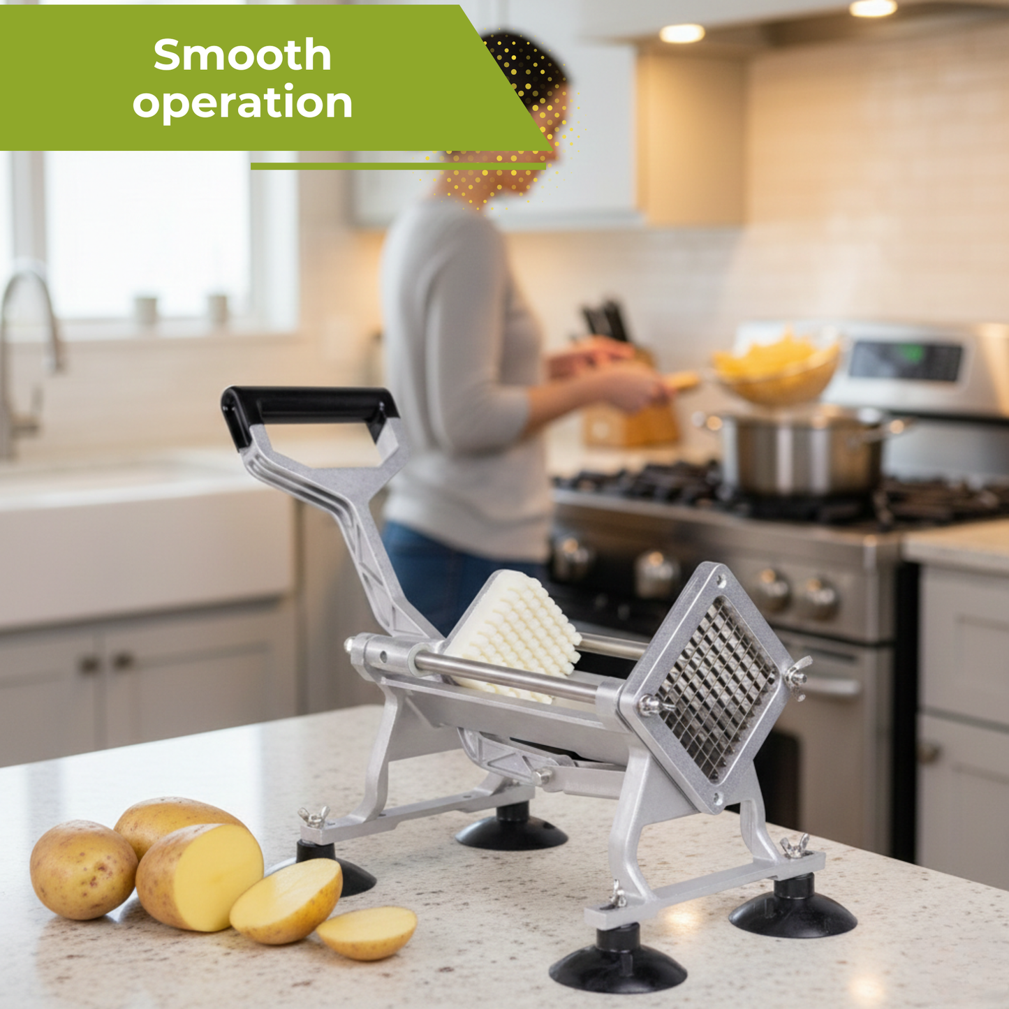 Frietsnijders - Patatsnijder -  inclusief 4 roestvrijstalen messen