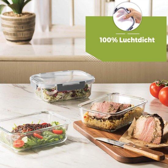 Vershoudbakjes set Glas - Meal Prep Bakjes