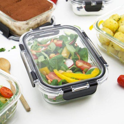 Vershoudbakjes set Glas - Meal Prep Bakjes