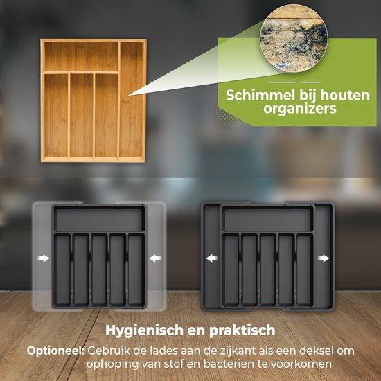 Uitschuifbaar Bestekbak met 8 Vakken