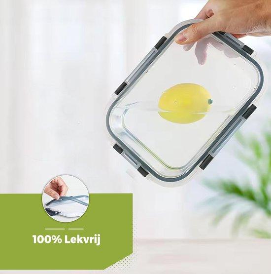 Vershoudbakjes set Glas - Meal Prep Bakjes