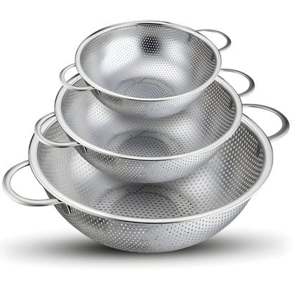 Vergiet RVS 3-delige set - Ø29cm/Ø23cm/Ø17cm Fijnmazig