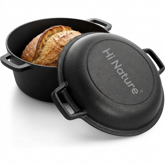 Dutch Oven - Gietijzeren Braadpan met Grilldeksel 5L - 26CM