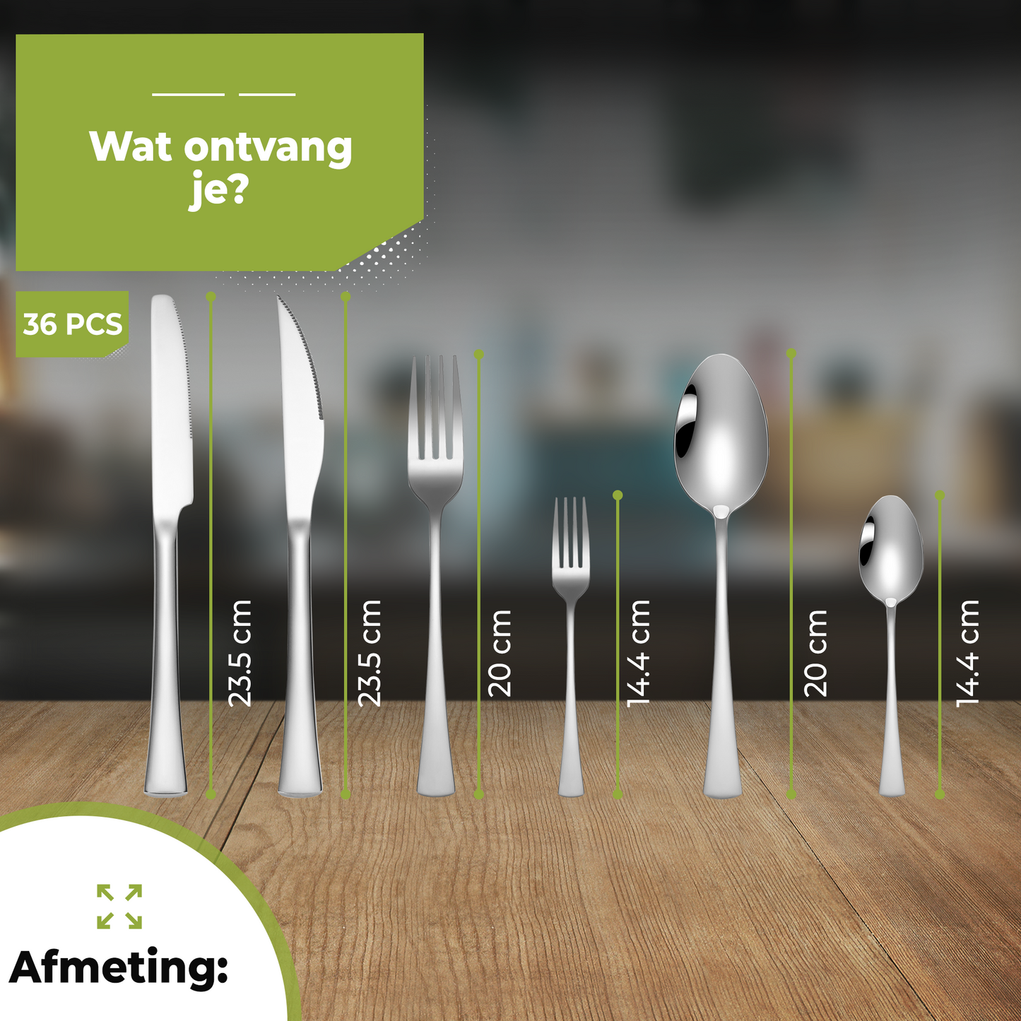 Besteksets - 6 Persoons Bestekset 100% RVS (36-delig)