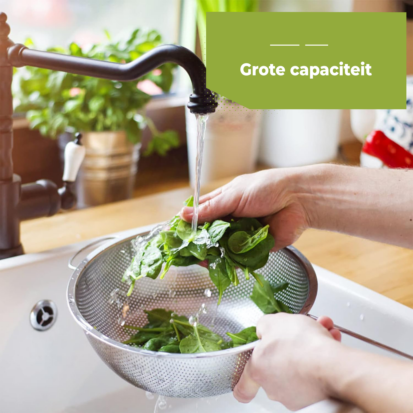 Vergiet RVS 3-delige set - Ø29cm/Ø23cm/Ø17cm Fijnmazig
