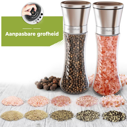 RVS Peper- & zoutmolens set