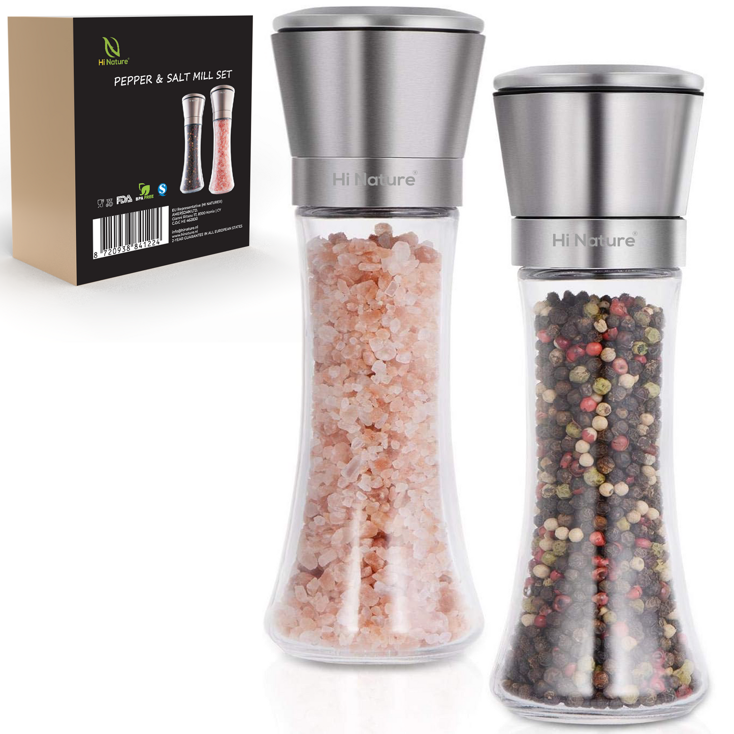 RVS Peper- & zoutmolens set