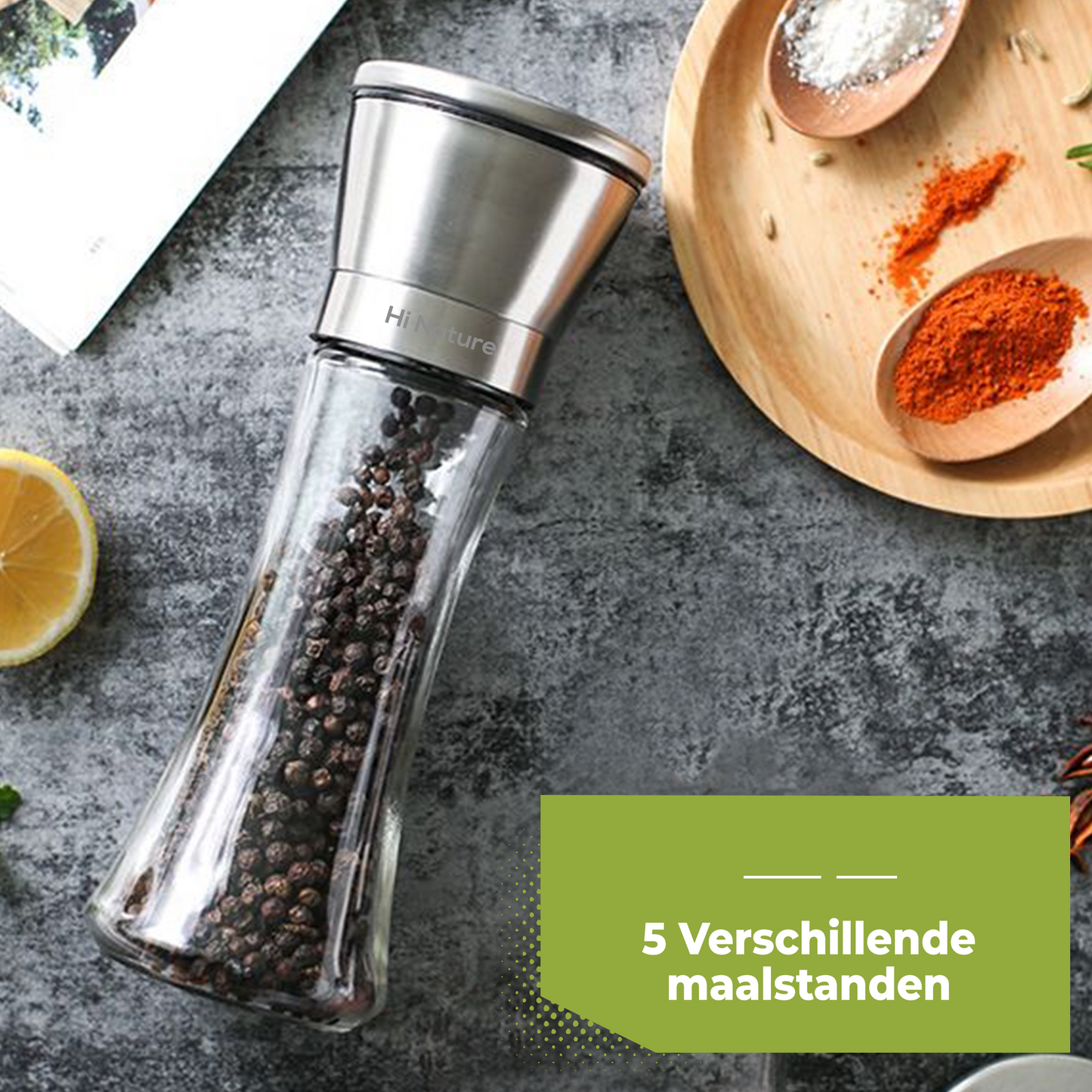 RVS Peper- & zoutmolens set